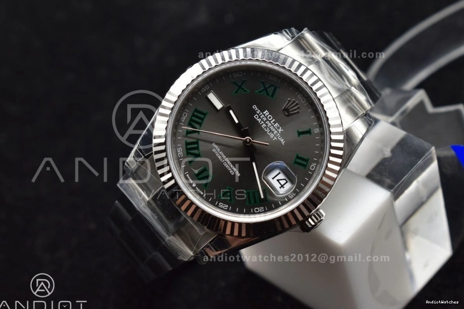 590 DateJust Best 904L Bracelet on Edition HighPerformance SS Green VSF Dial VS 1:1 Roman 41 126330 Oyster Gray 1204